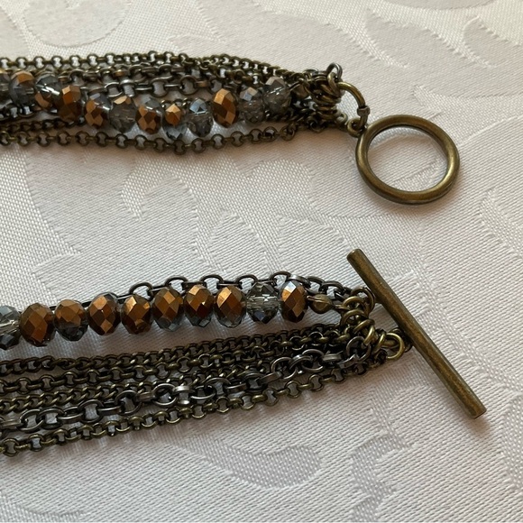 ParkLane Glam & Go Necklace Multi Strands beads and chains Toggle Closure - Picture 7 of 14